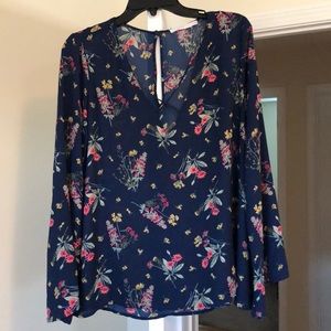 Lush - Nordstrom - cross front floral shirt